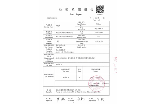 穿绳检测报告